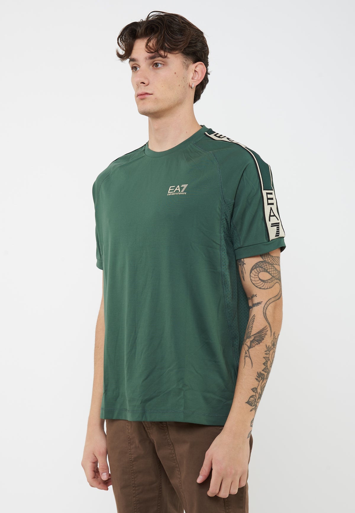 Graphic Series stretch viscose blend T-shirt Cilantro