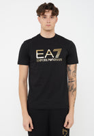 T-shirt Core Identity in jersey di cotone Black Gold 