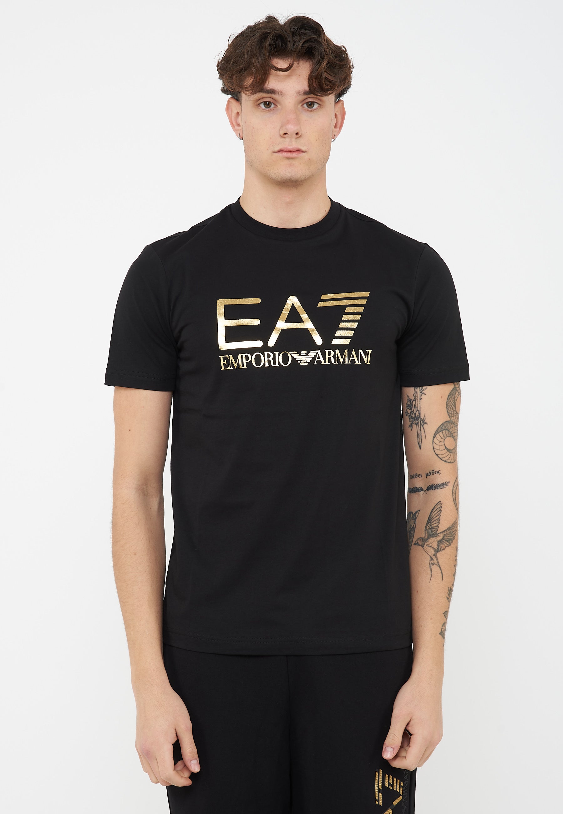T-shirt Core Identity in jersey di cotone Black Gold 