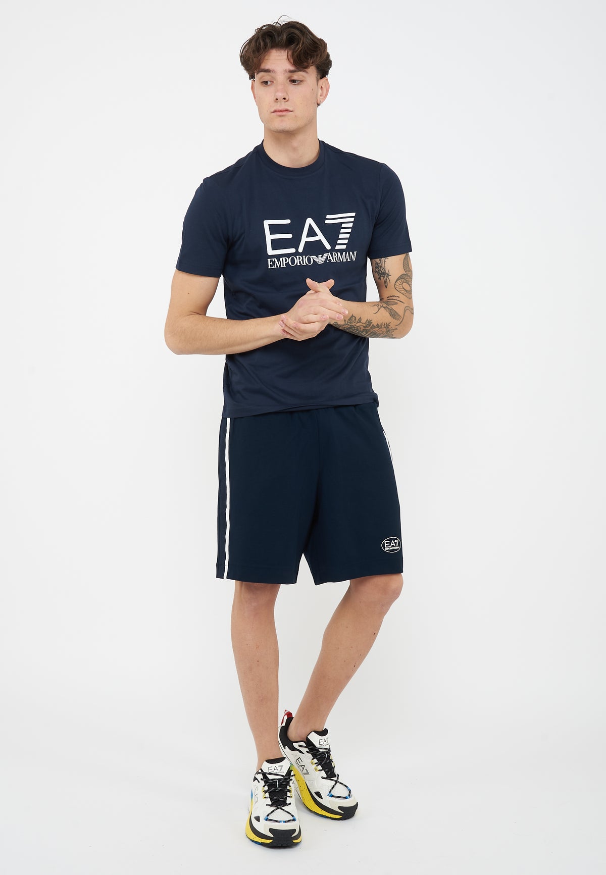 T-shirt Core Identity in jersey di cotone Blue 