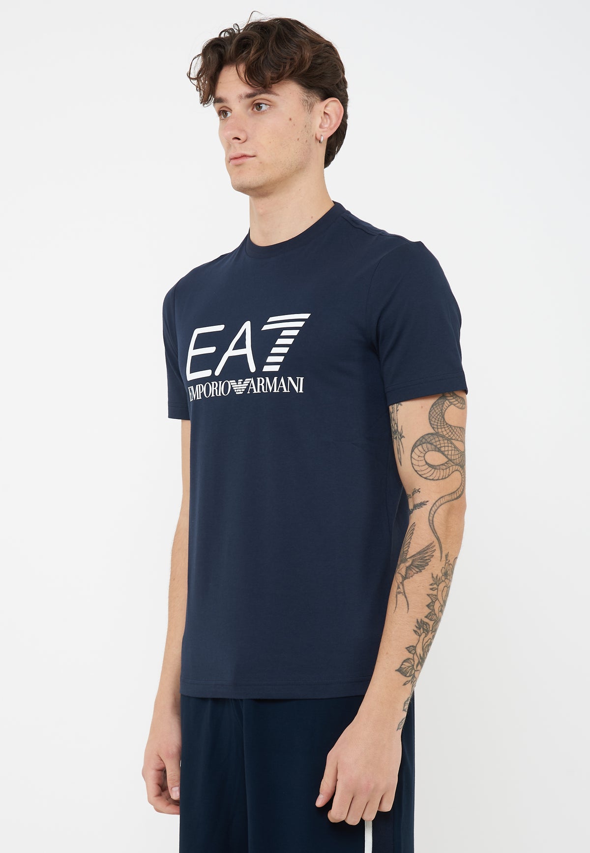 T-shirt Core Identity in jersey di cotone Blue 