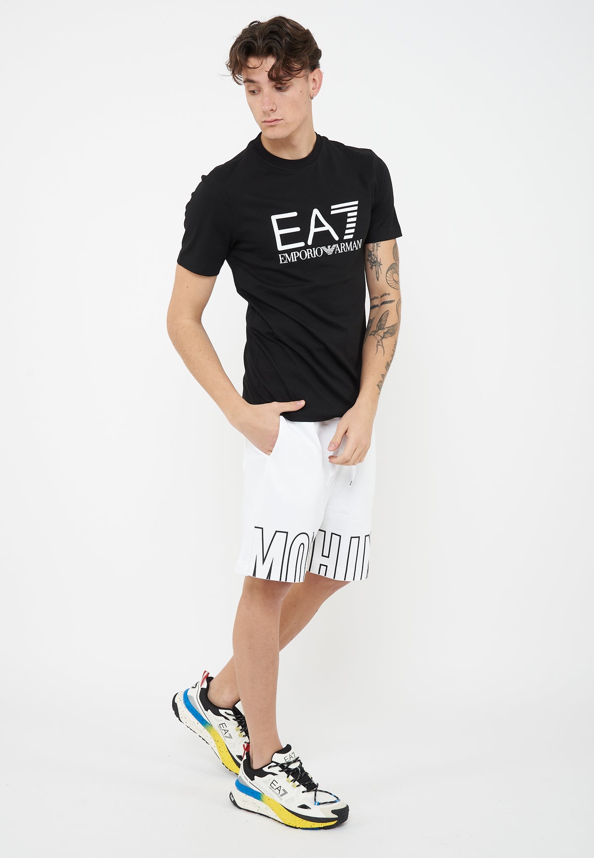 T-shirt Core Identity in jersey di cotone Black 