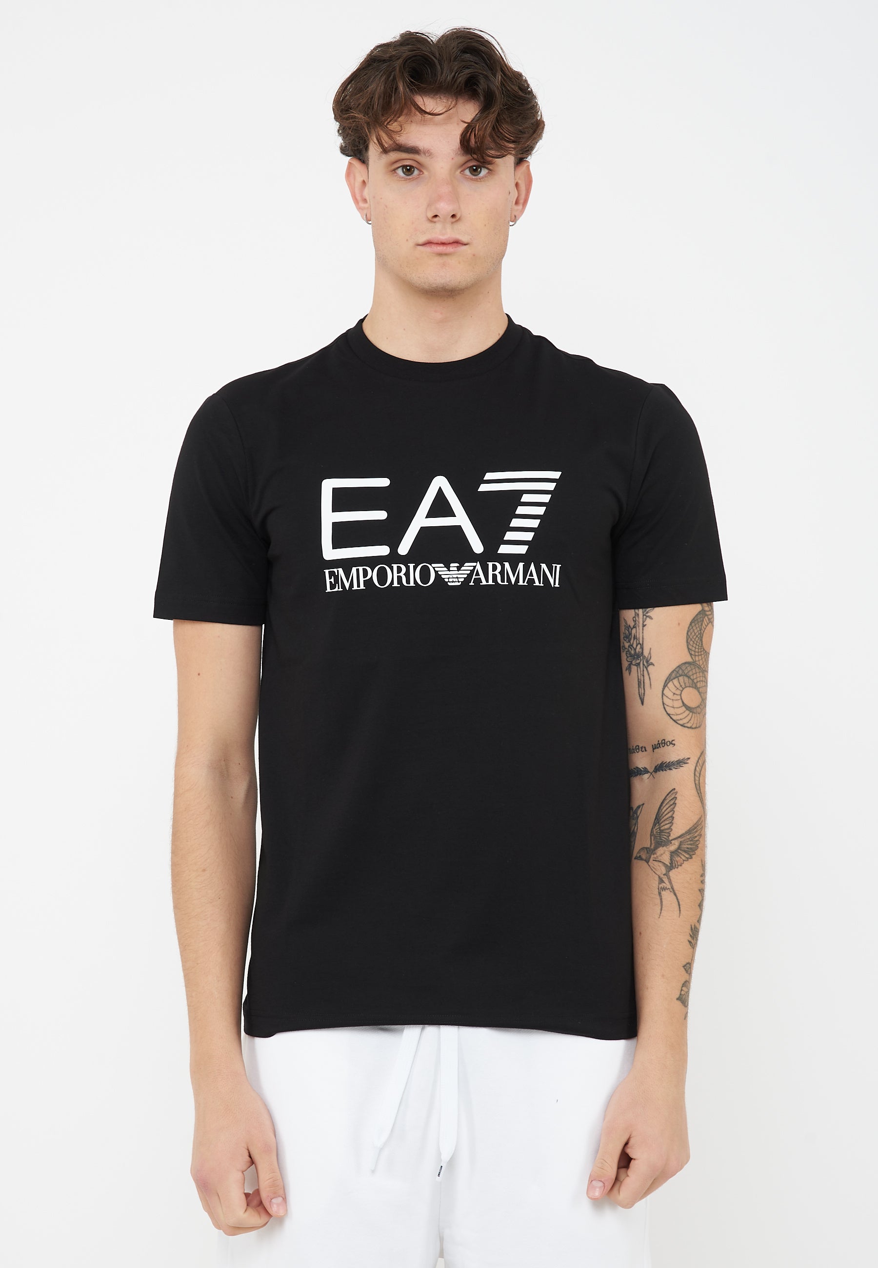 T-shirt Core Identity in jersey di cotone Black 