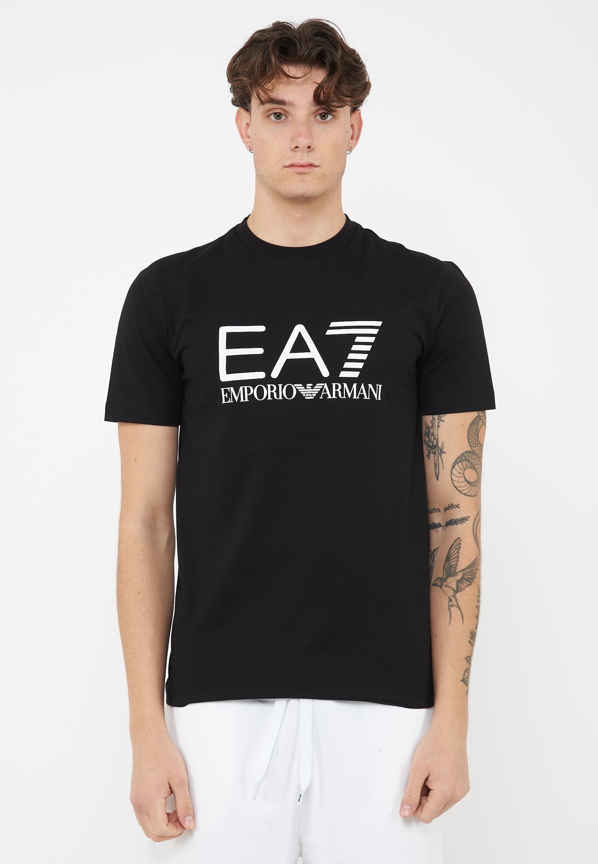 T-shirt Core Identity in jersey di cotone Black 