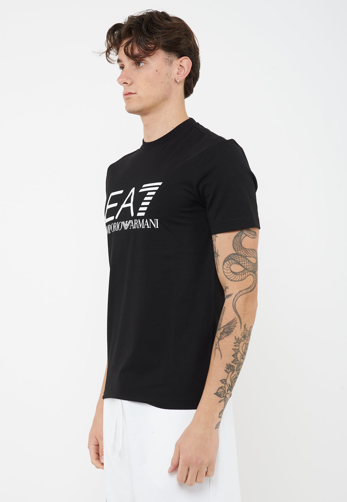 T-shirt Core Identity in jersey di cotone Black 