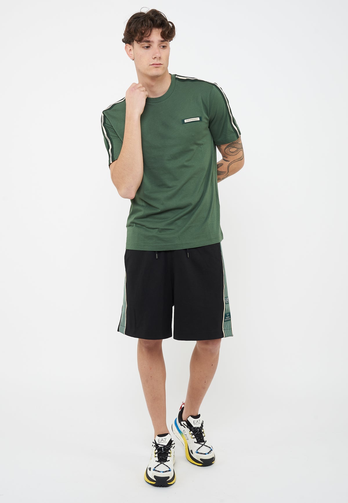 T-shirt girocollo Logo Series in cotone Cilantro 