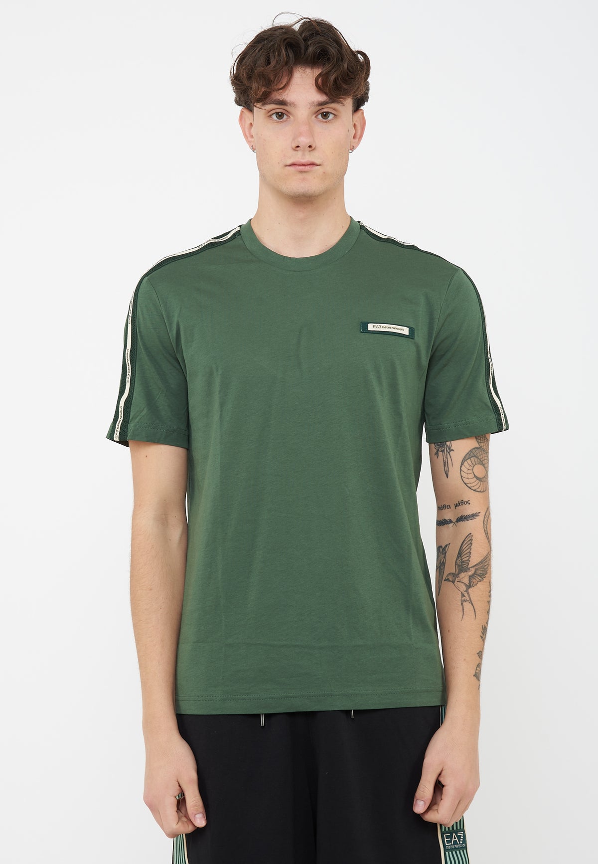 T-shirt girocollo Logo Series in cotone Cilantro 