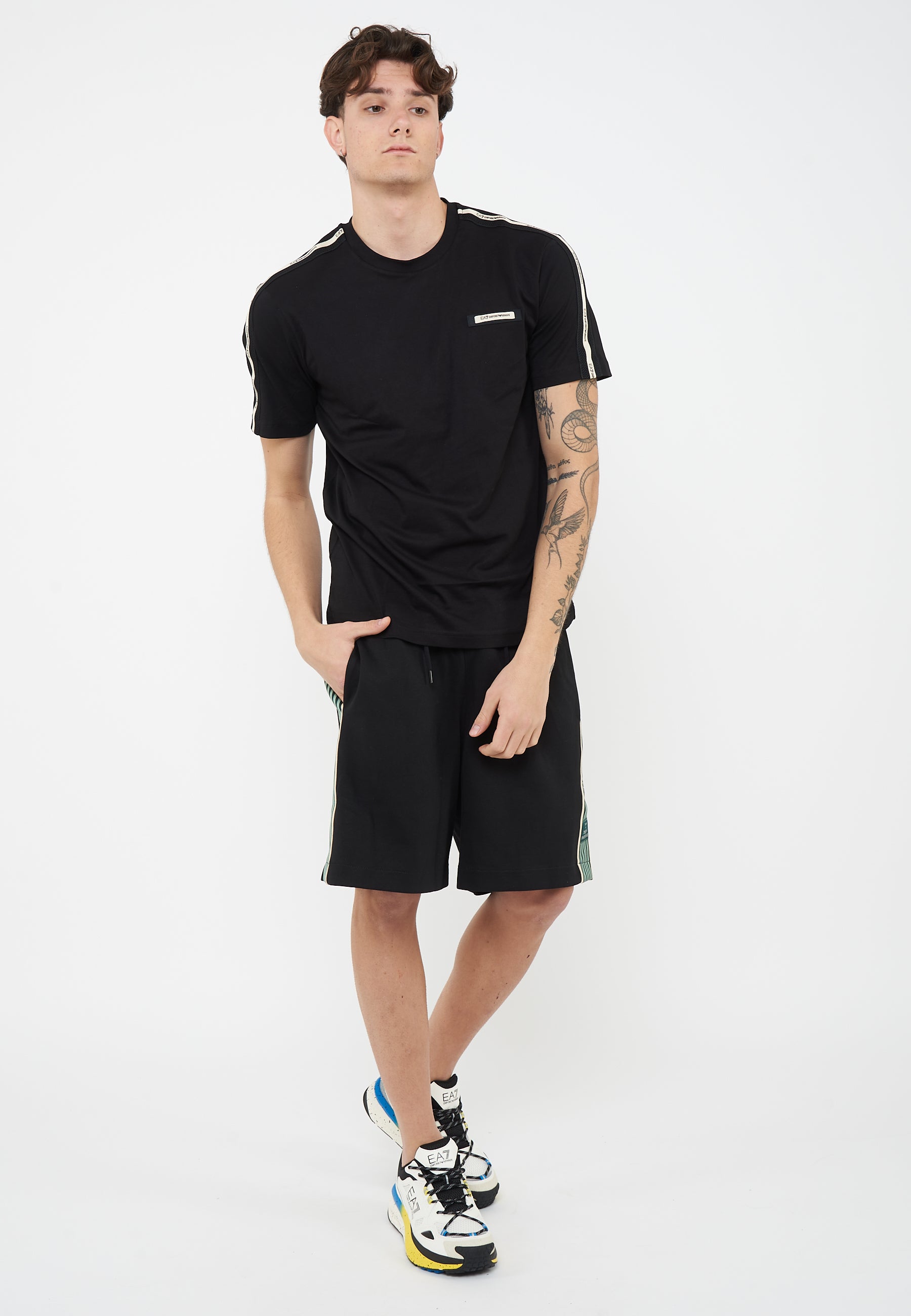 T-shirt girocollo Logo Series in cotone Black 