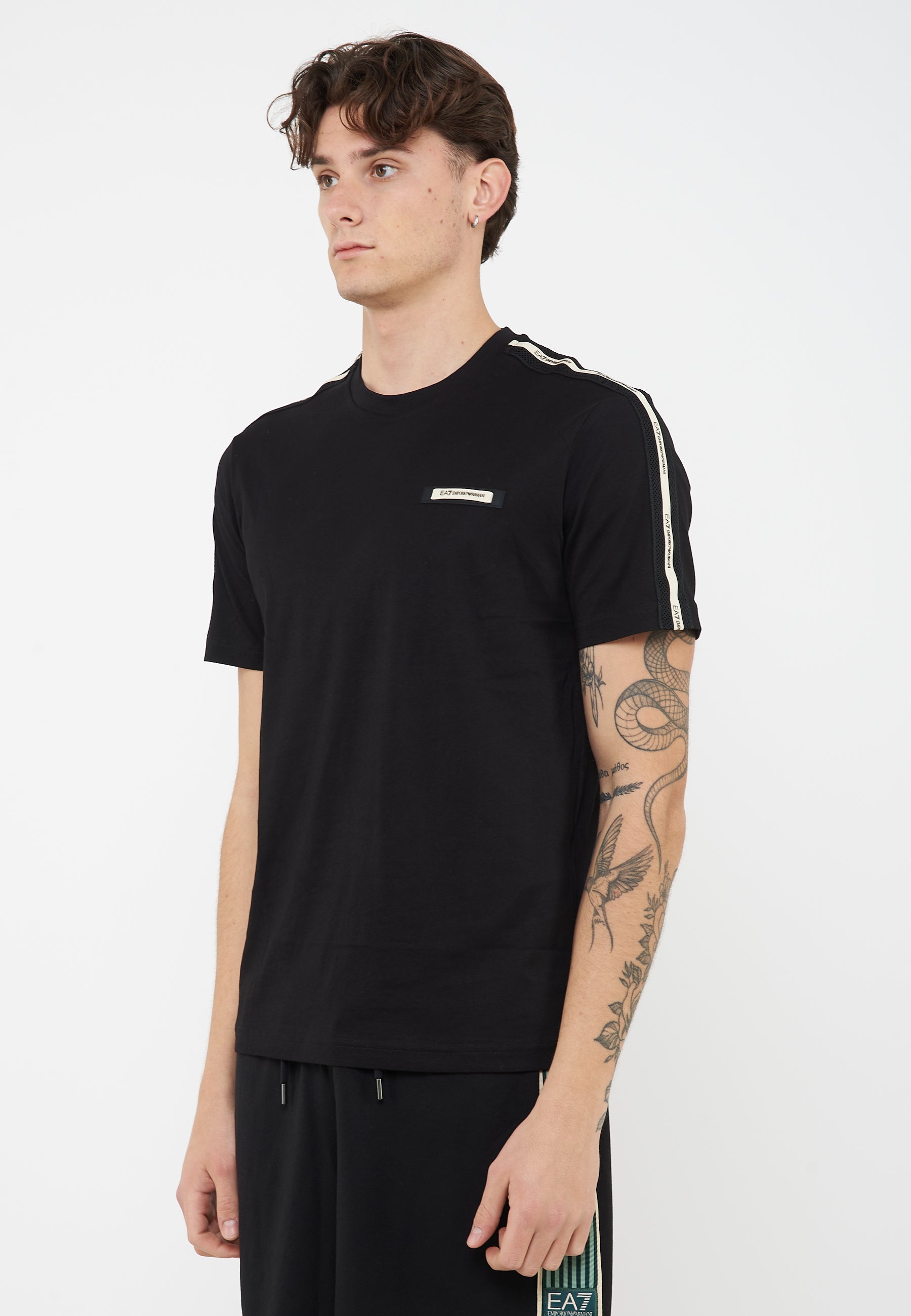 T-shirt girocollo Logo Series in cotone Black 