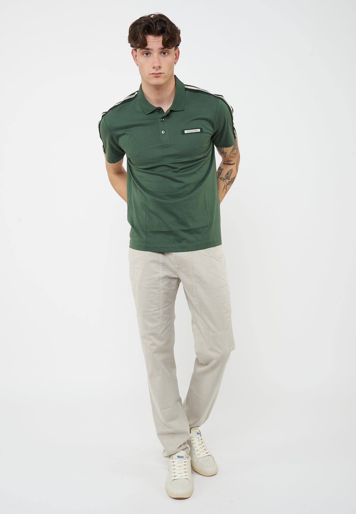 Polo Logo Series in jersey di cotone Cilantro 
