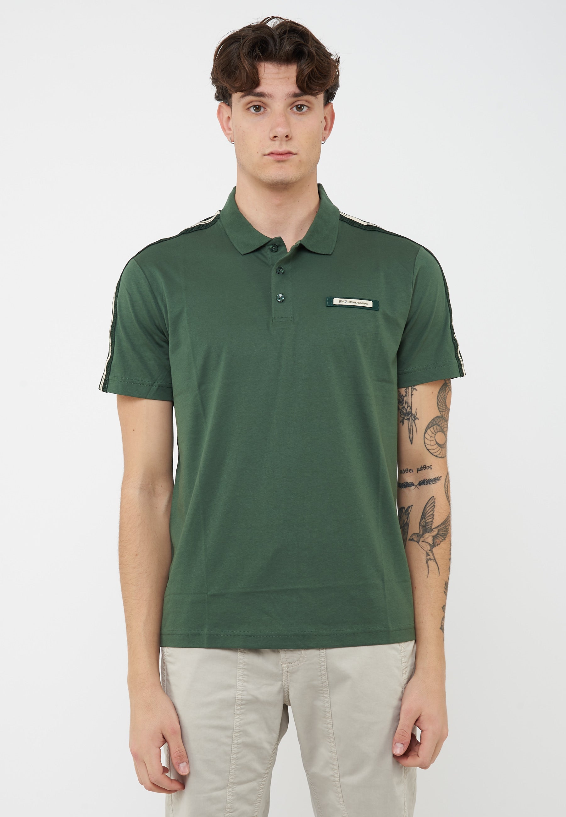 Polo Logo Series in jersey di cotone Cilantro 