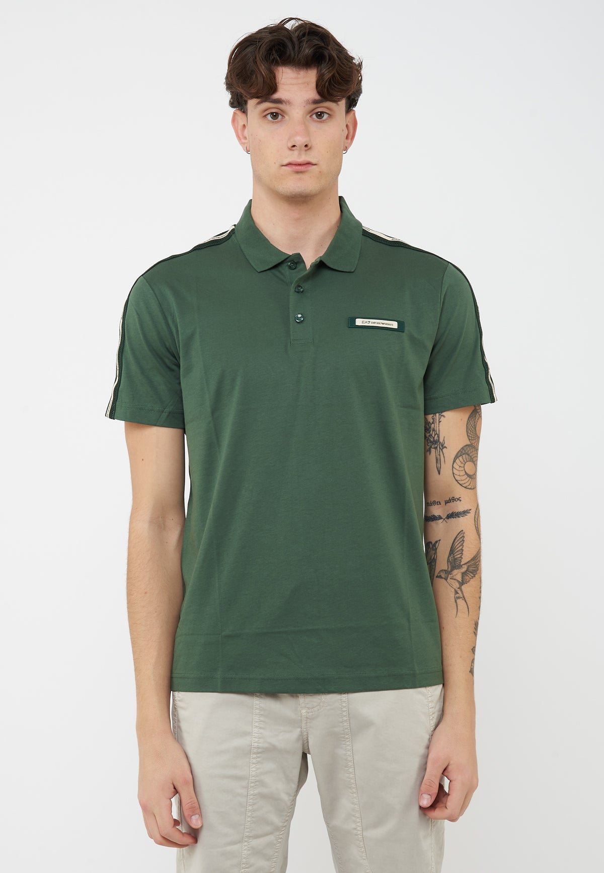 Polo Logo Series in jersey di cotone Cilantro 