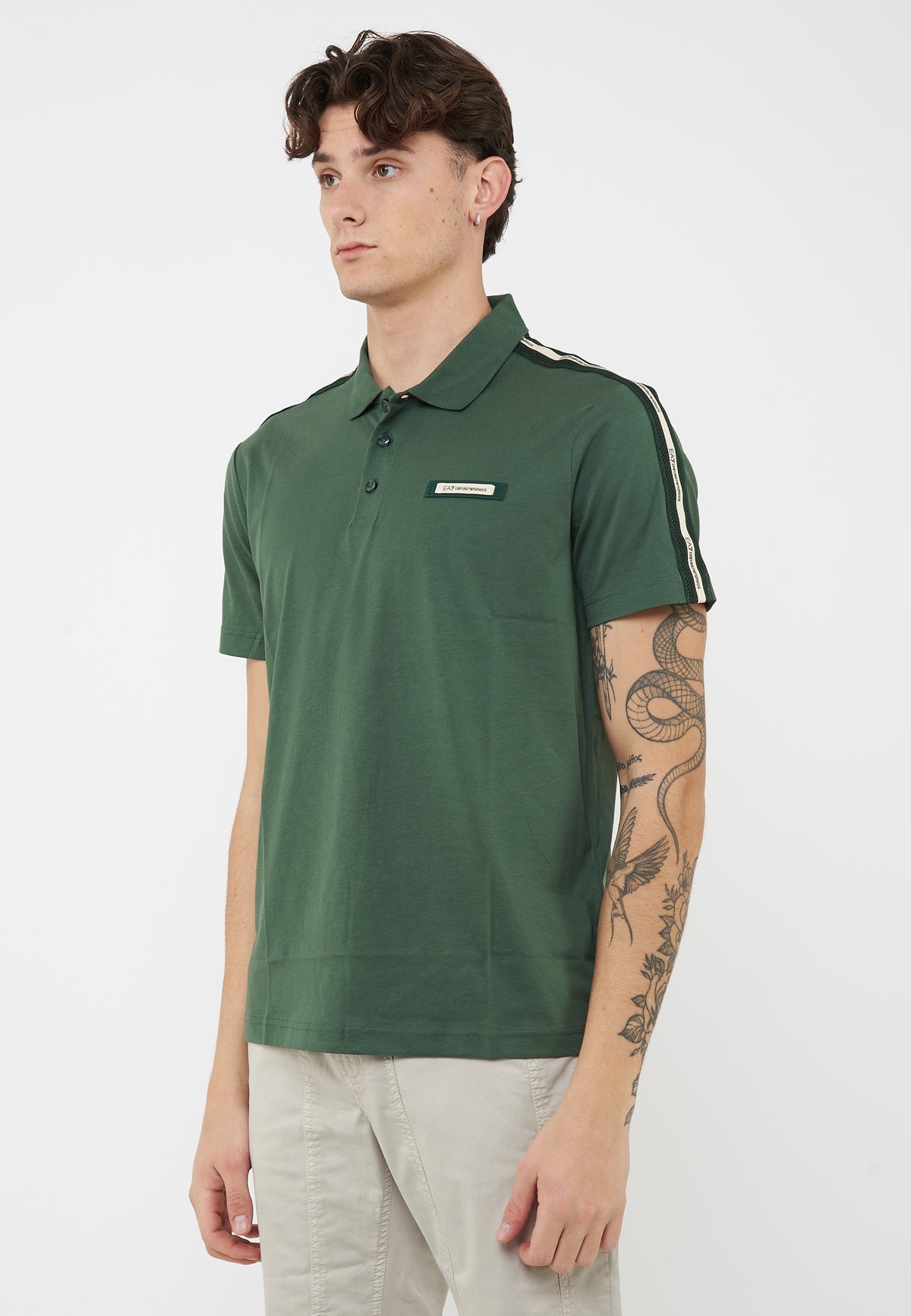 Polo Logo Series in jersey di cotone Cilantro 