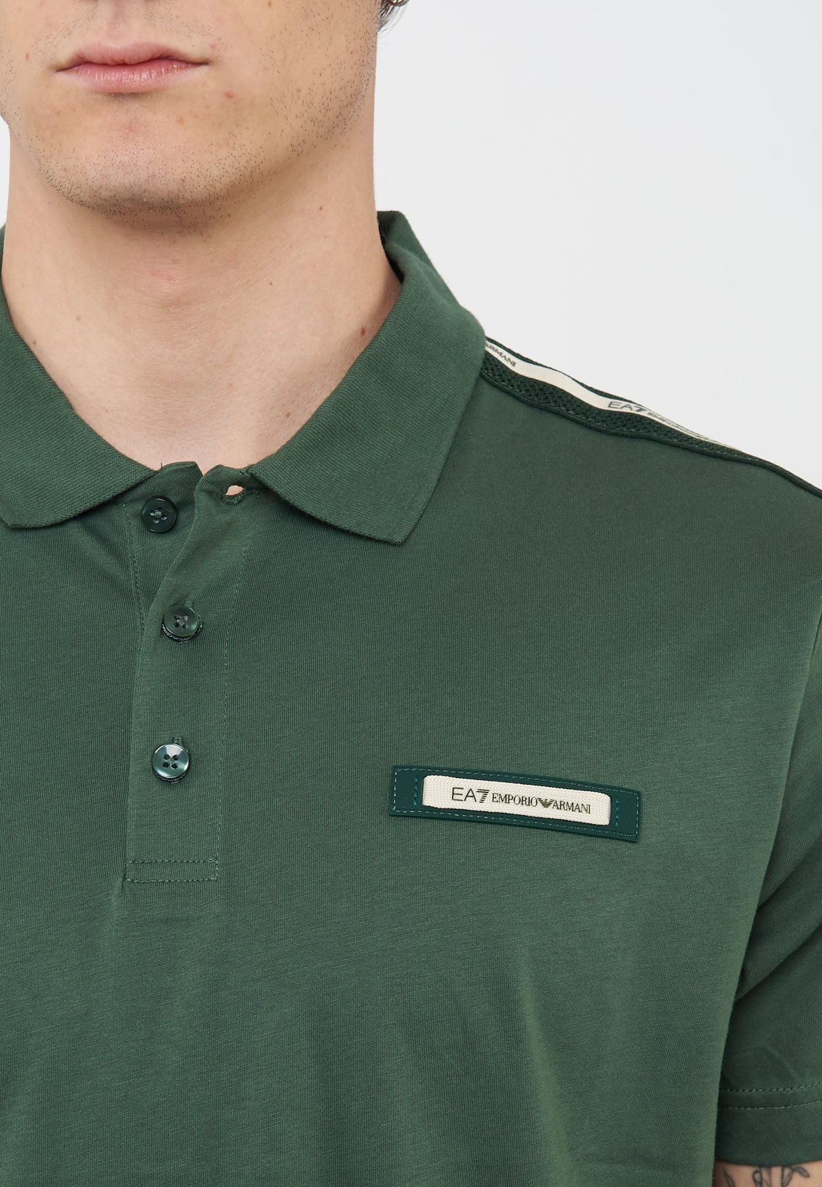 Polo Logo Series in jersey di cotone Cilantro 