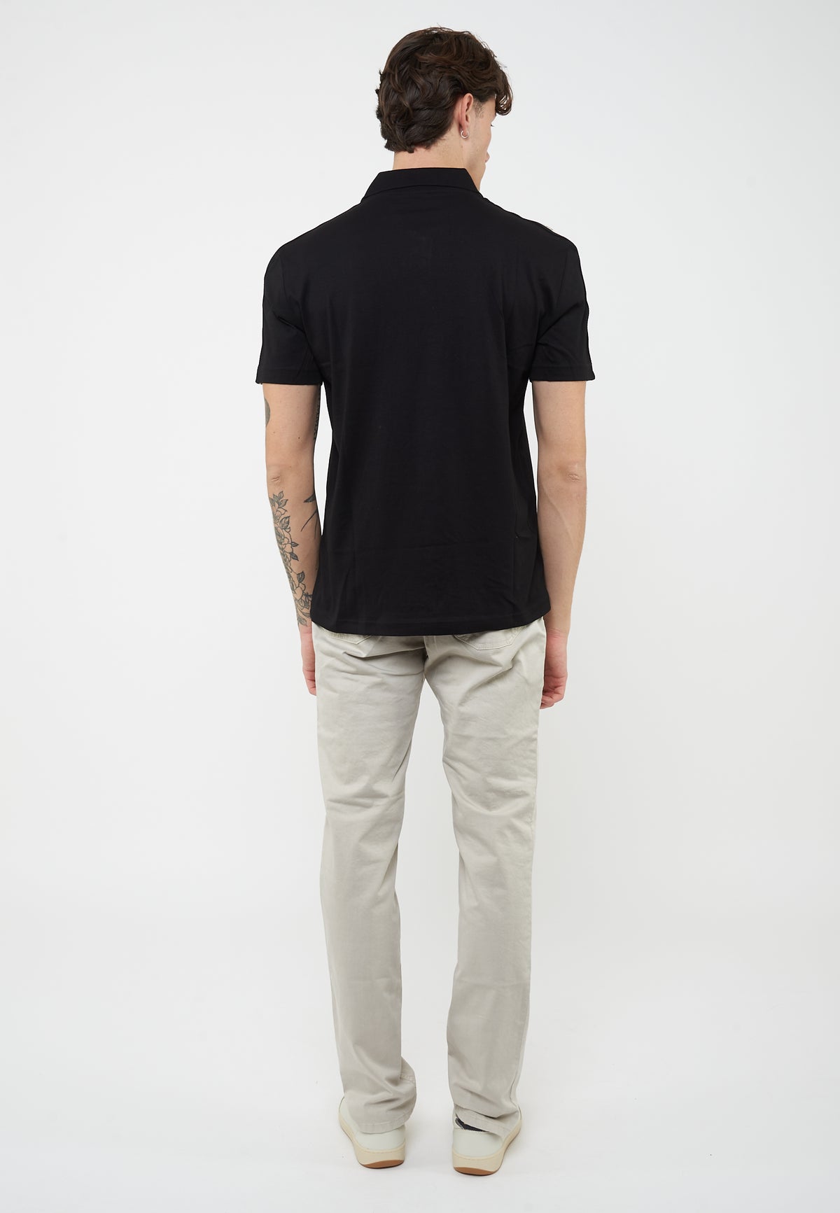Polo Logo Series in jersey di cotone Black 