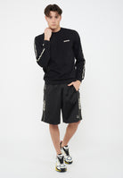 Felpa Logo Series in interlok di misto cotone Black 