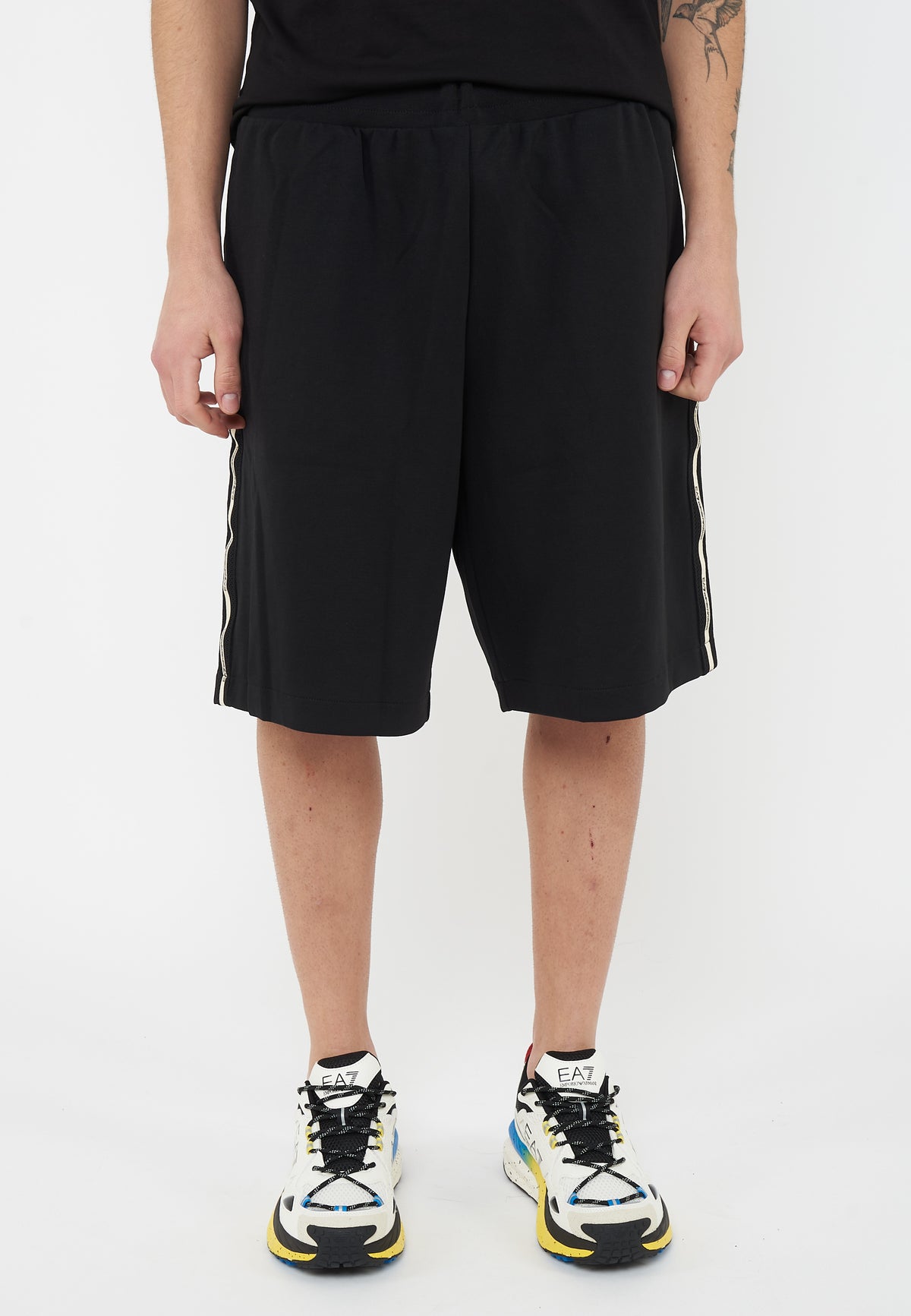 Bermuda Logo Series in interlok di misto cotone Black 