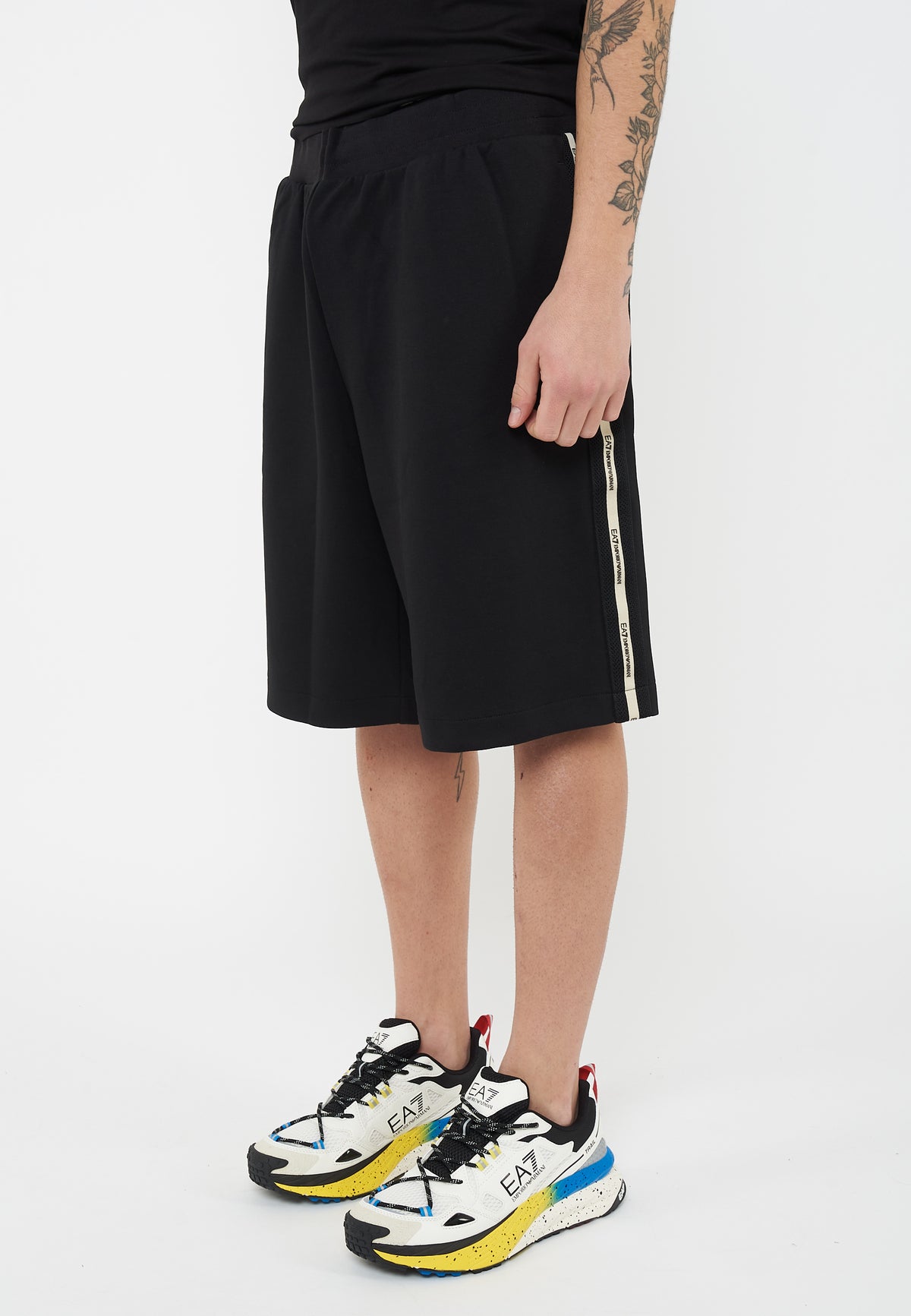 Bermuda Logo Series in interlok di misto cotone Black 