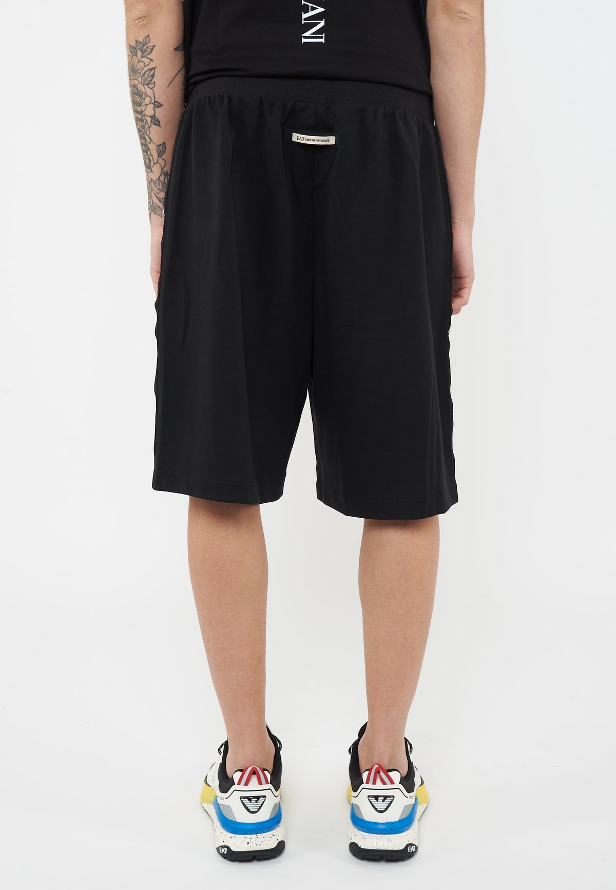 Bermuda Logo Series in interlok di misto cotone Black 