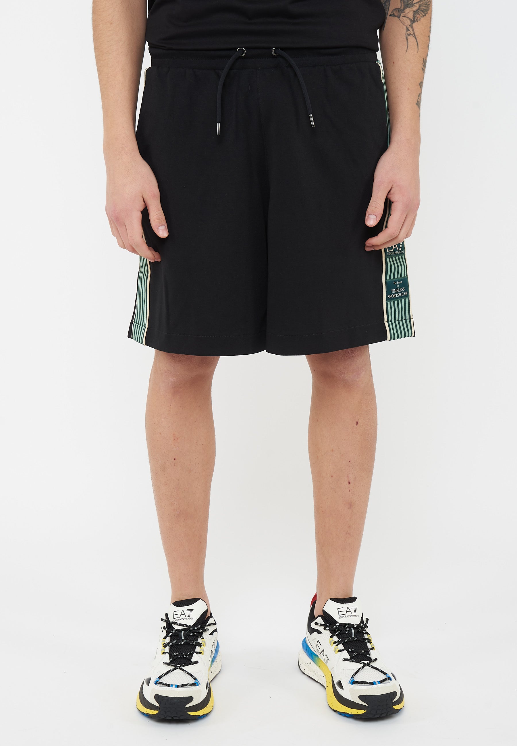 Bermuda Logo Series in interlok di misto cotone Black 