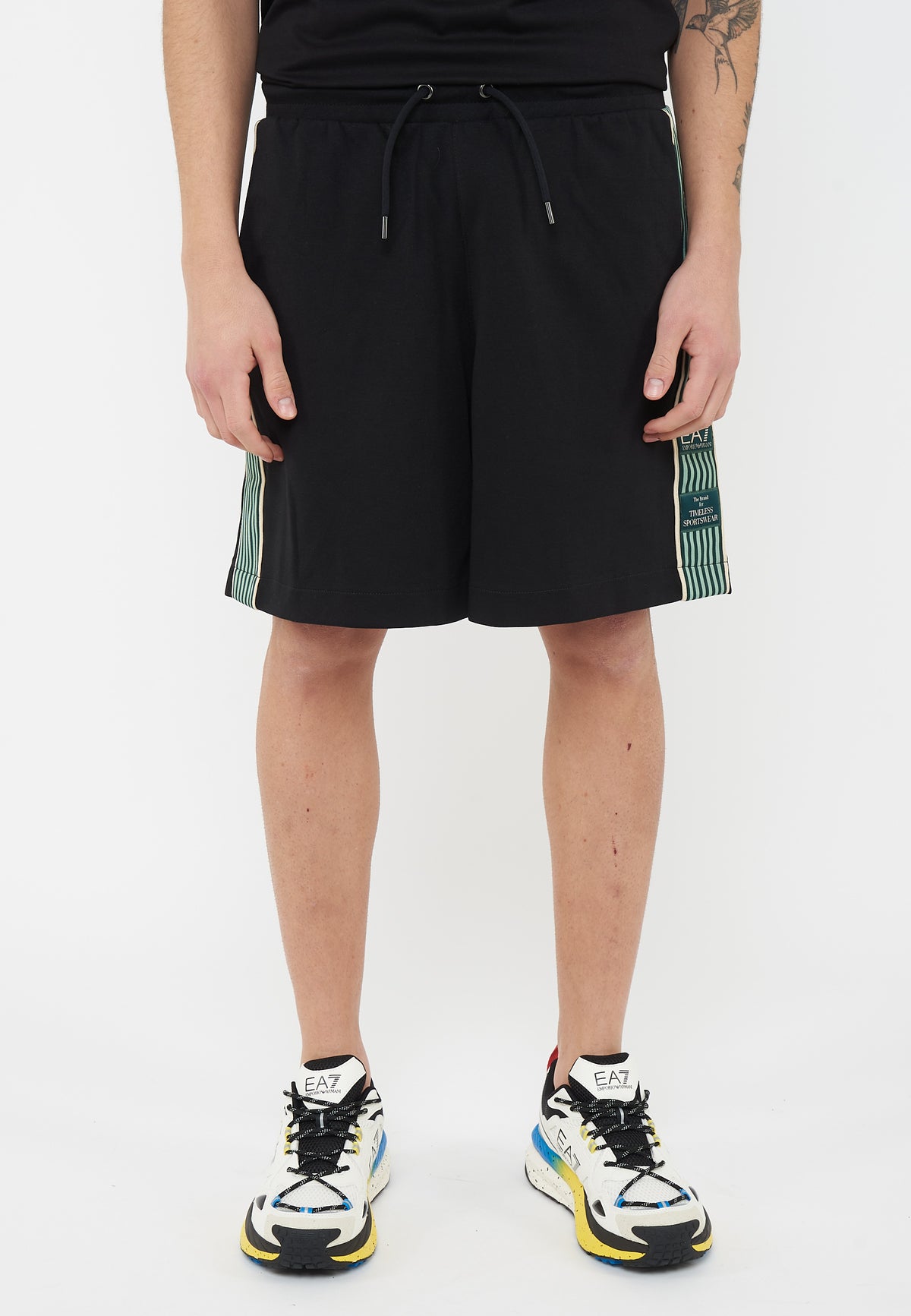 Bermuda Logo Series in interlok di misto cotone Black 