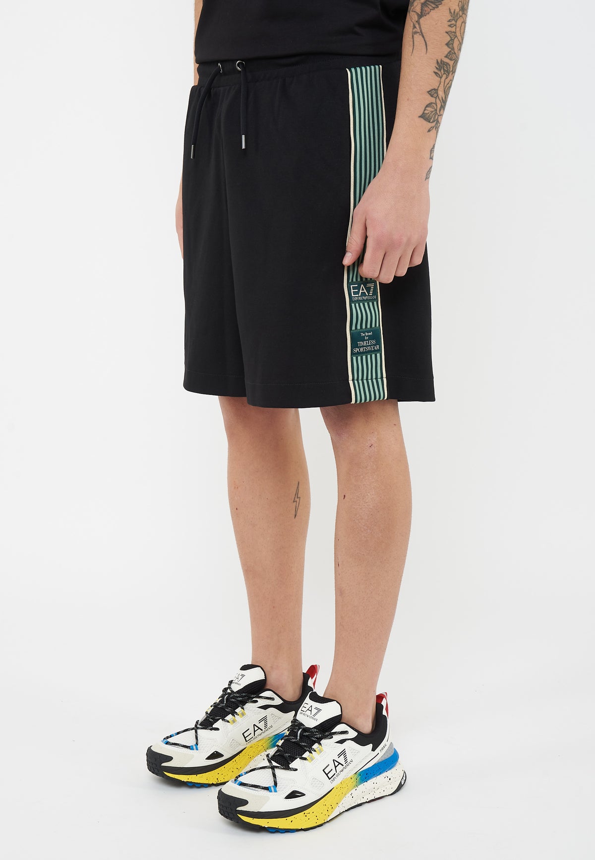 Bermuda Logo Series in interlok di misto cotone Black 
