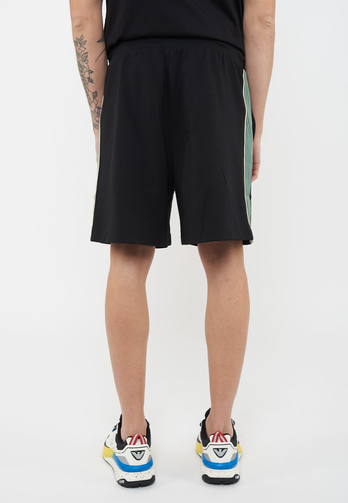 Bermuda Logo Series in interlok di misto cotone Black 