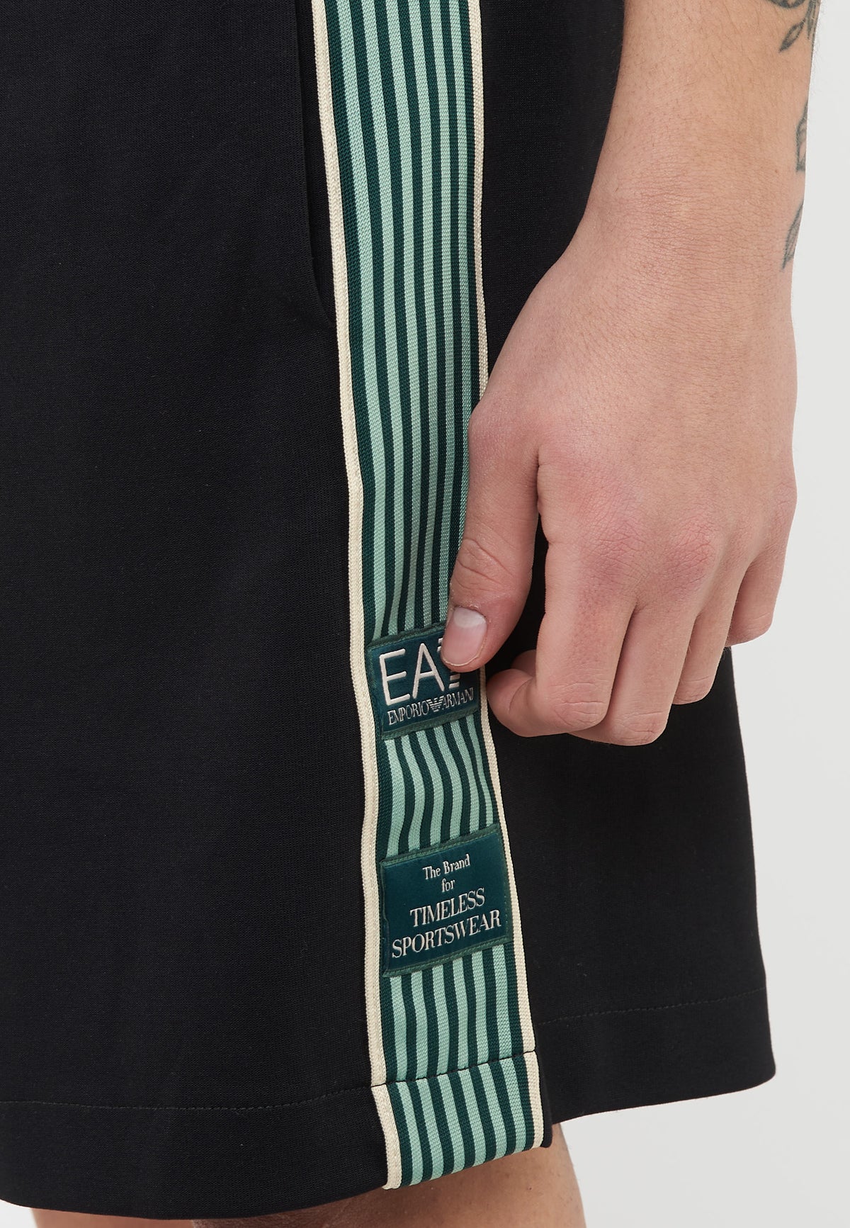 Bermuda Logo Series in interlok di misto cotone Black 