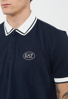 Polo Tennis Club in piquet di cotone stretch Blue 
