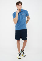 Polo Tennis Club in piquet di cotone stretch Blue Horizone 