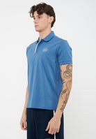 Polo Tennis Club in piquet di cotone stretch Blue Horizone 