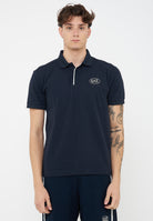Polo Tennis Club in piquet di cotone stretch Blue 