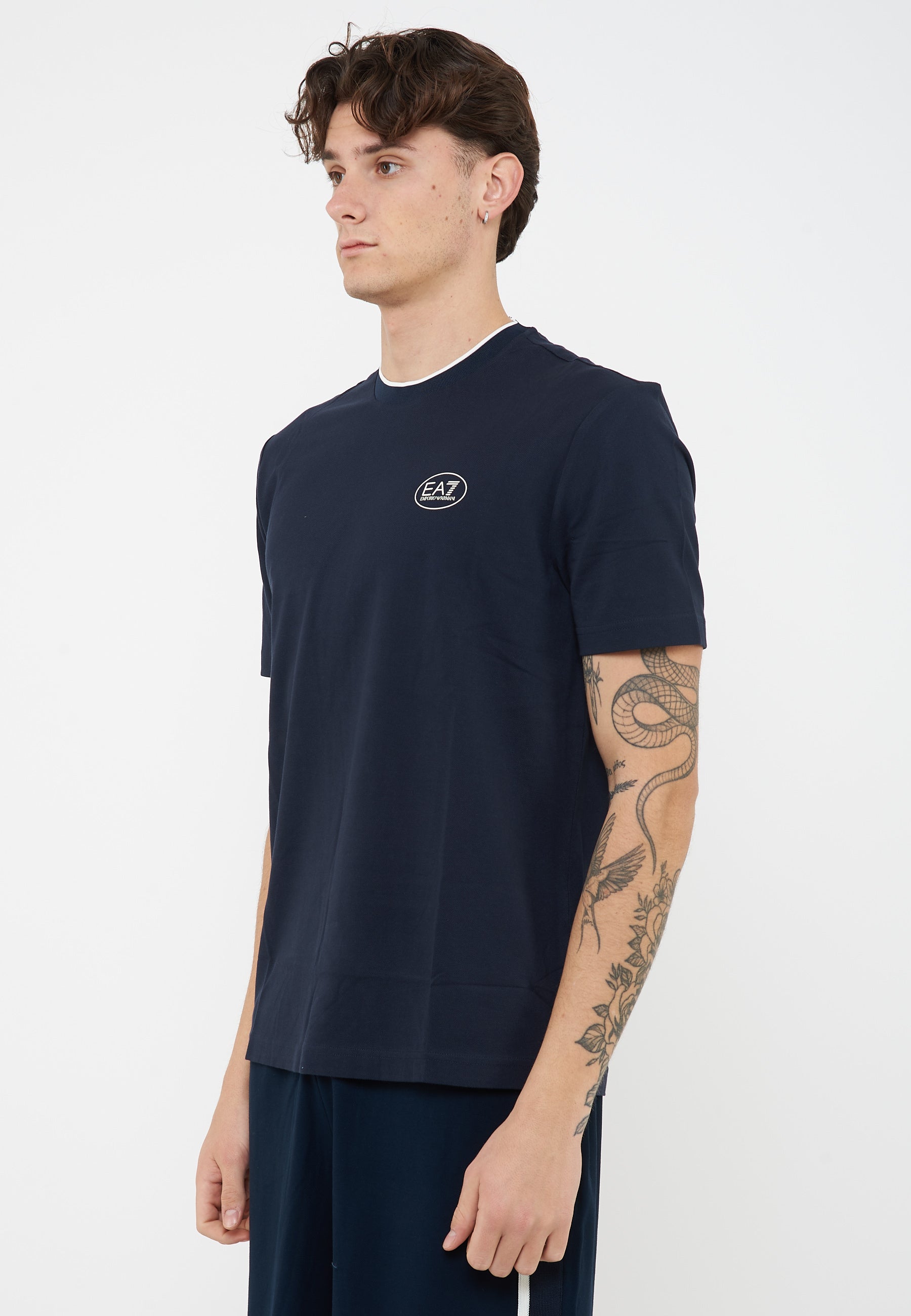 T-Shirt Tennis Club in piquet di cotone stretch Blue 
