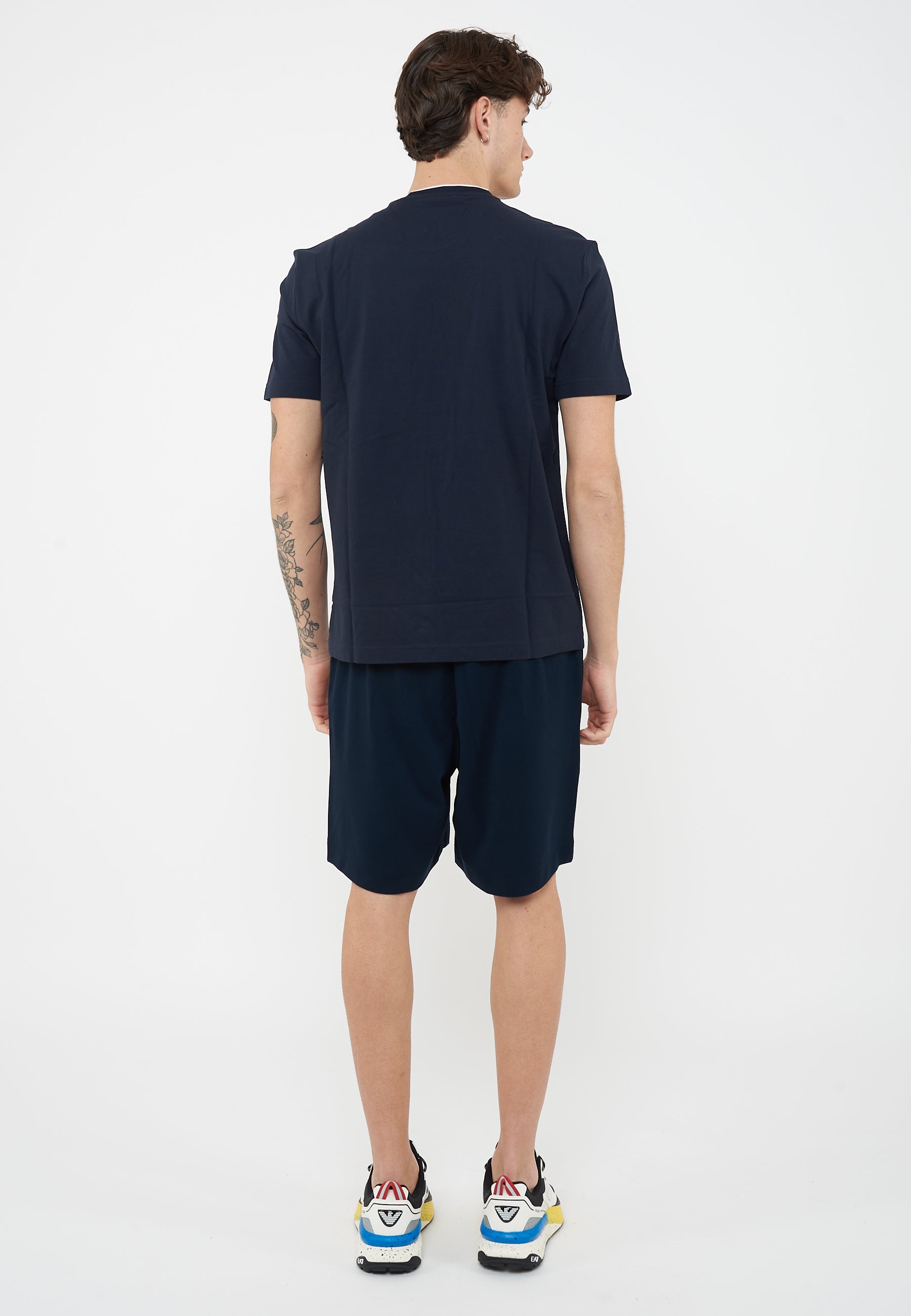 T-Shirt Tennis Club in piquet di cotone stretch Blue 