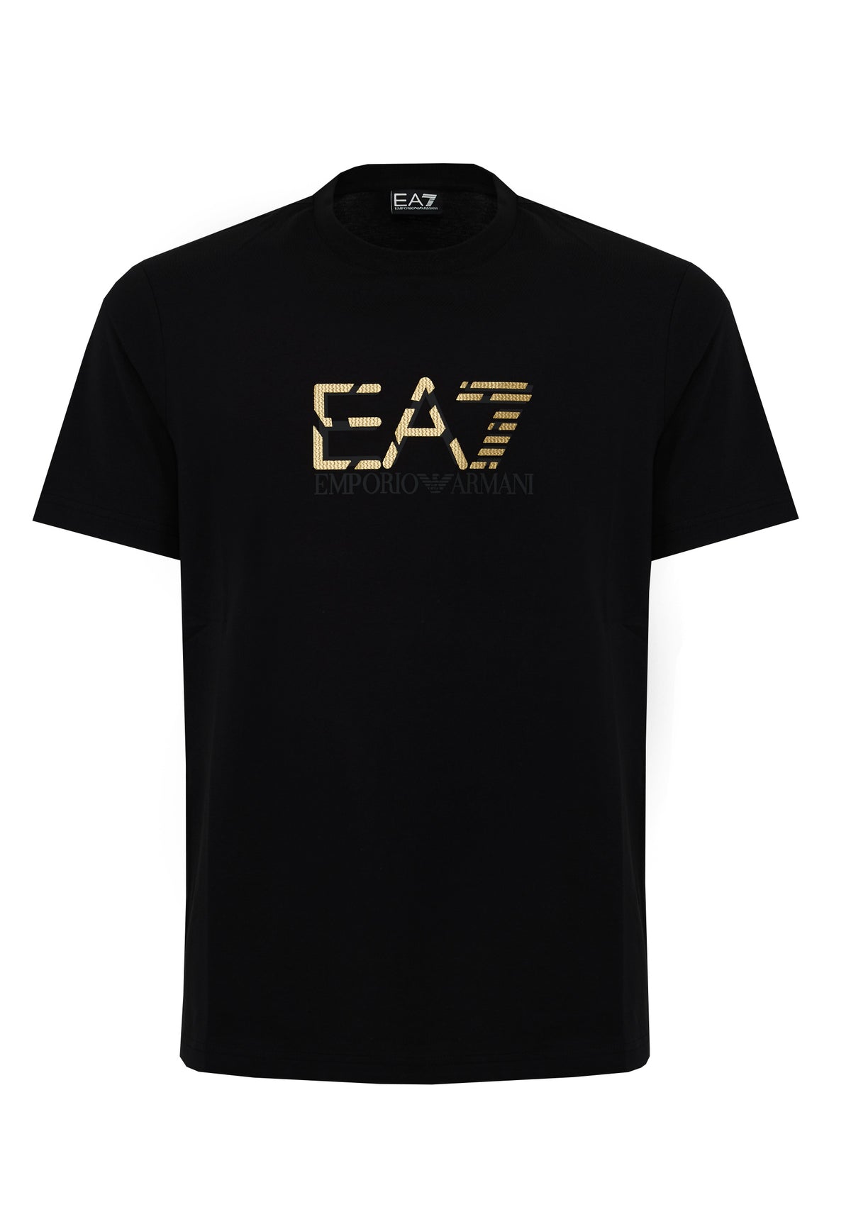 T-shirt girocollo Premium Label in jersey di cotone Black 