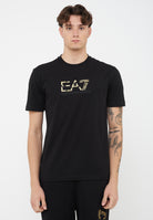 T-shirt girocollo Premium Label in jersey di cotone Black 