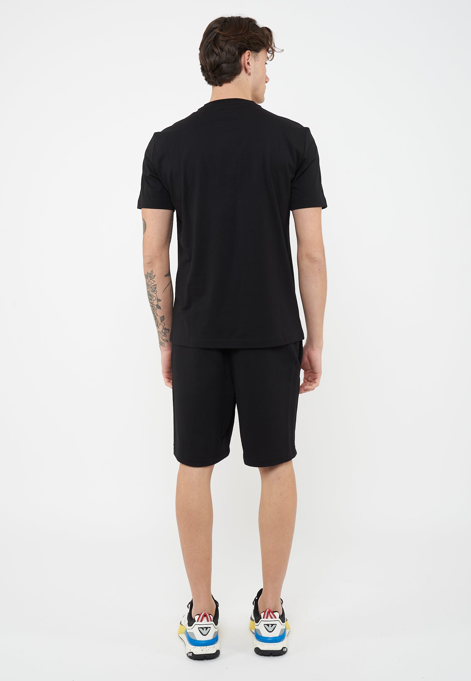T-shirt girocollo Premium Label in jersey di cotone Black 