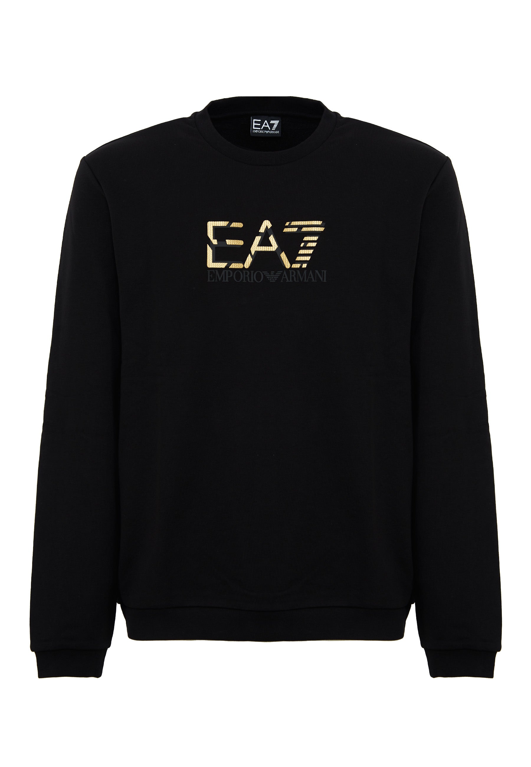 Felpa girocollo Premium Label in cotone Black 