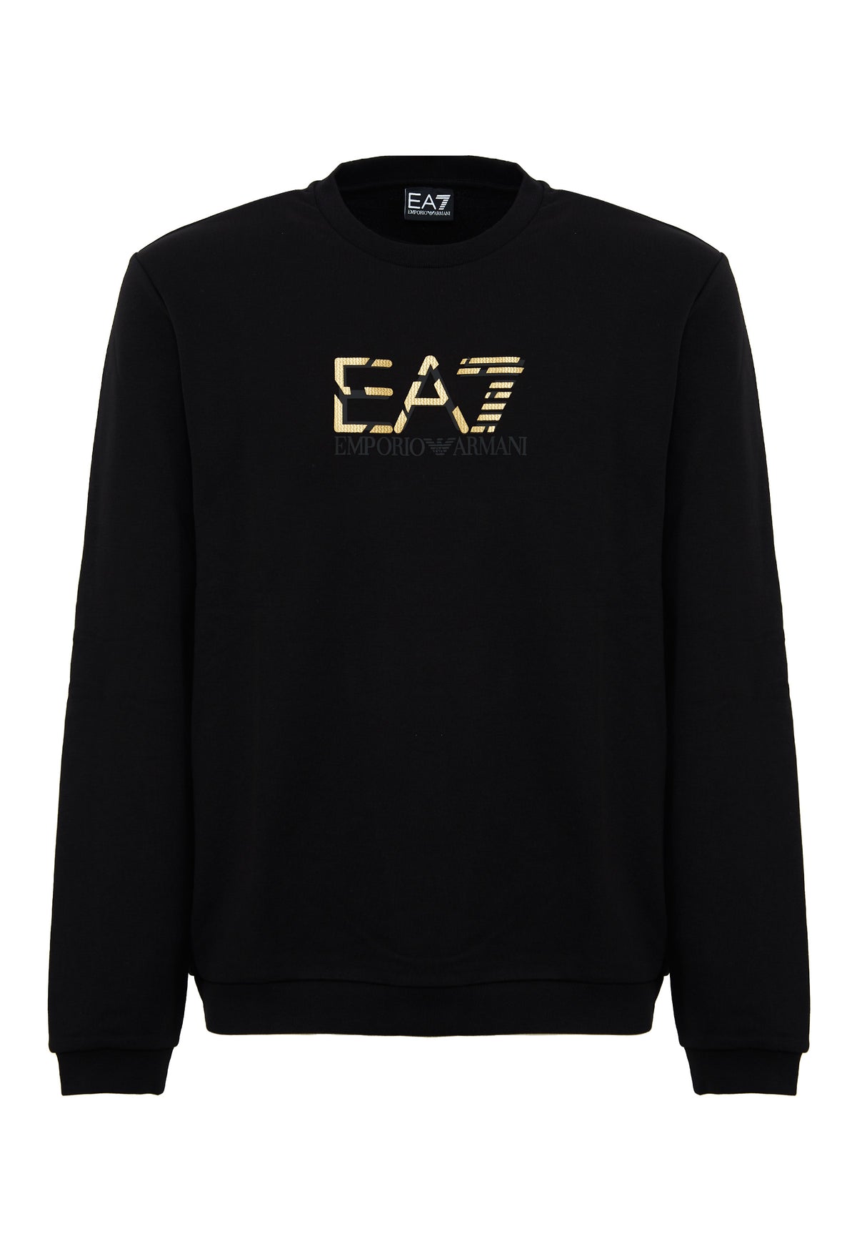 Felpa girocollo Premium Label in cotone Black 