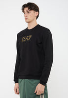 Felpa girocollo Premium Label in cotone Black 