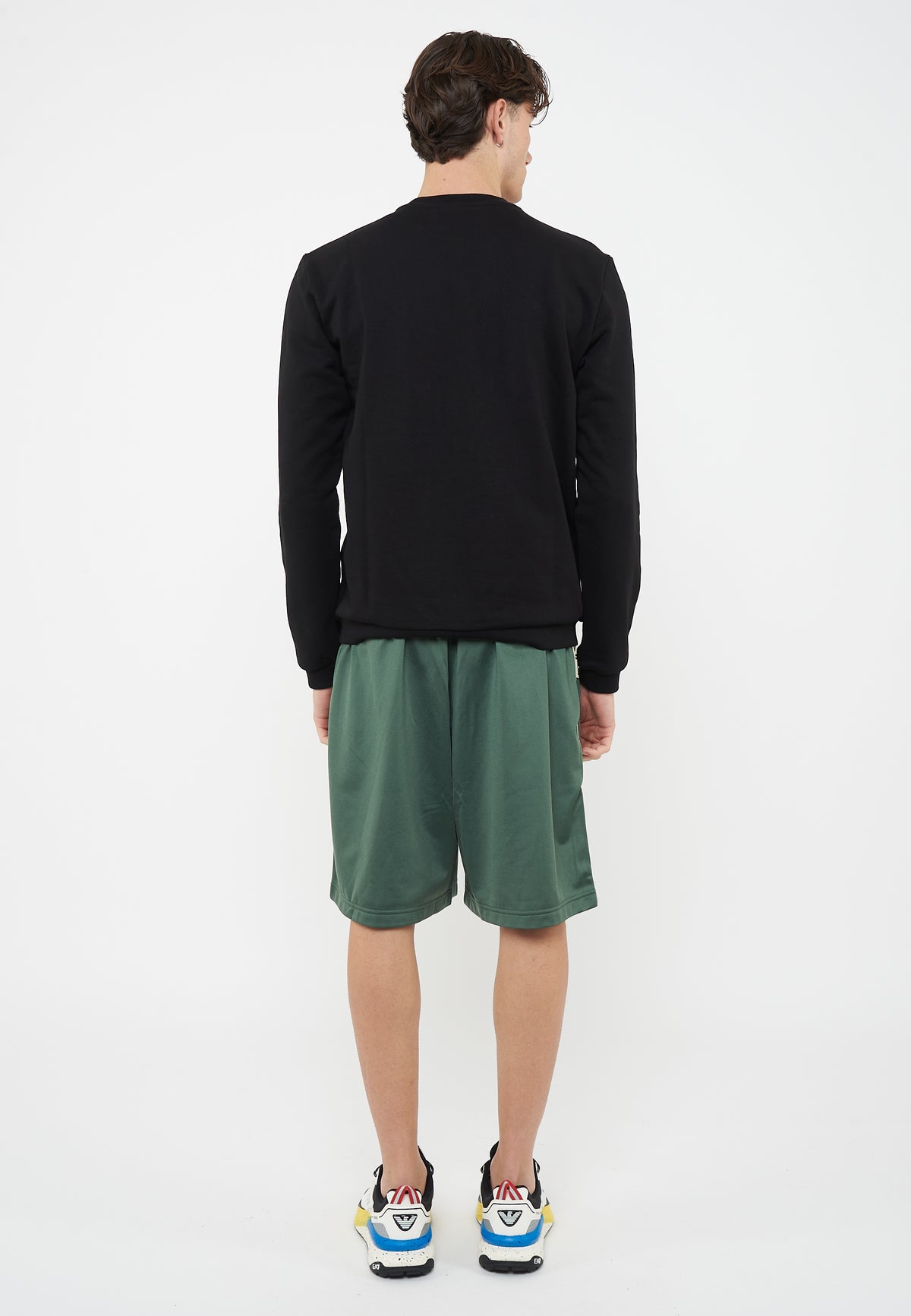 Felpa girocollo Premium Label in cotone Black 