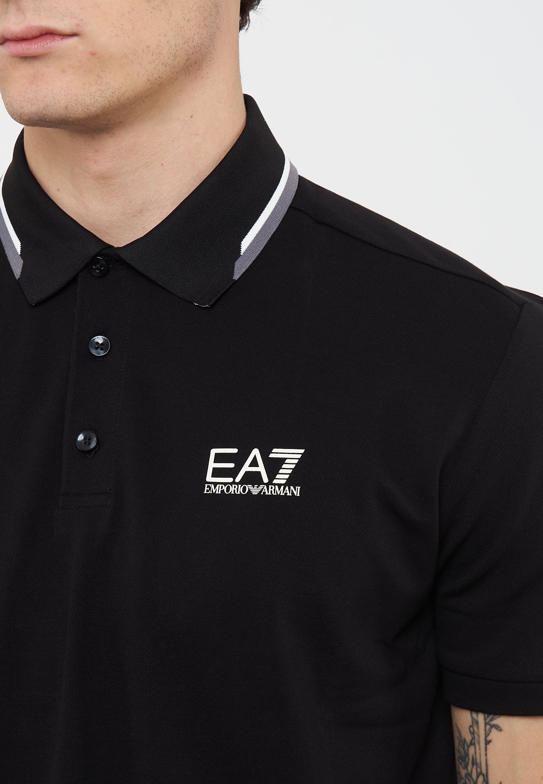Polo Summer block in cotone stretch Black 