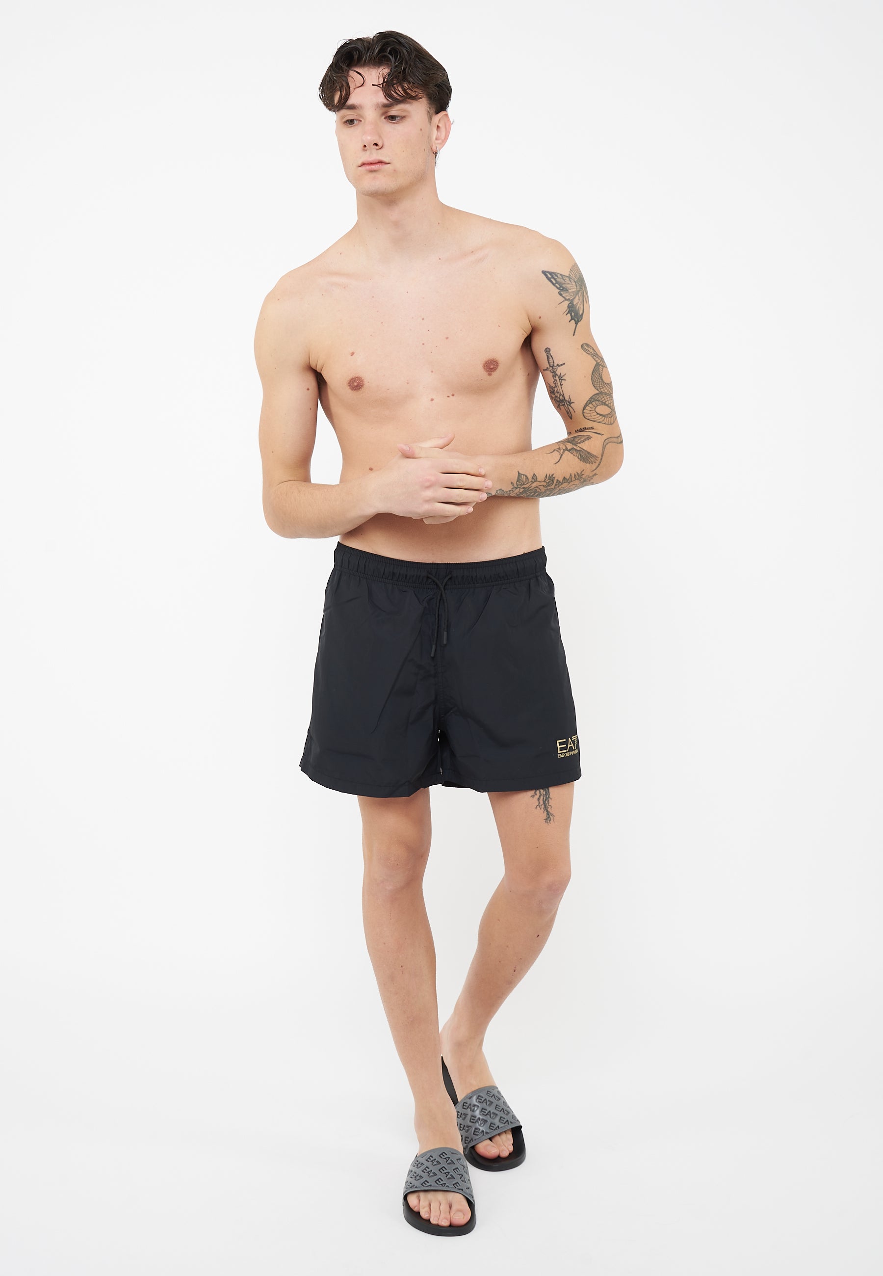 Costume Da Bagno Con Logo Corsican Black Gold 