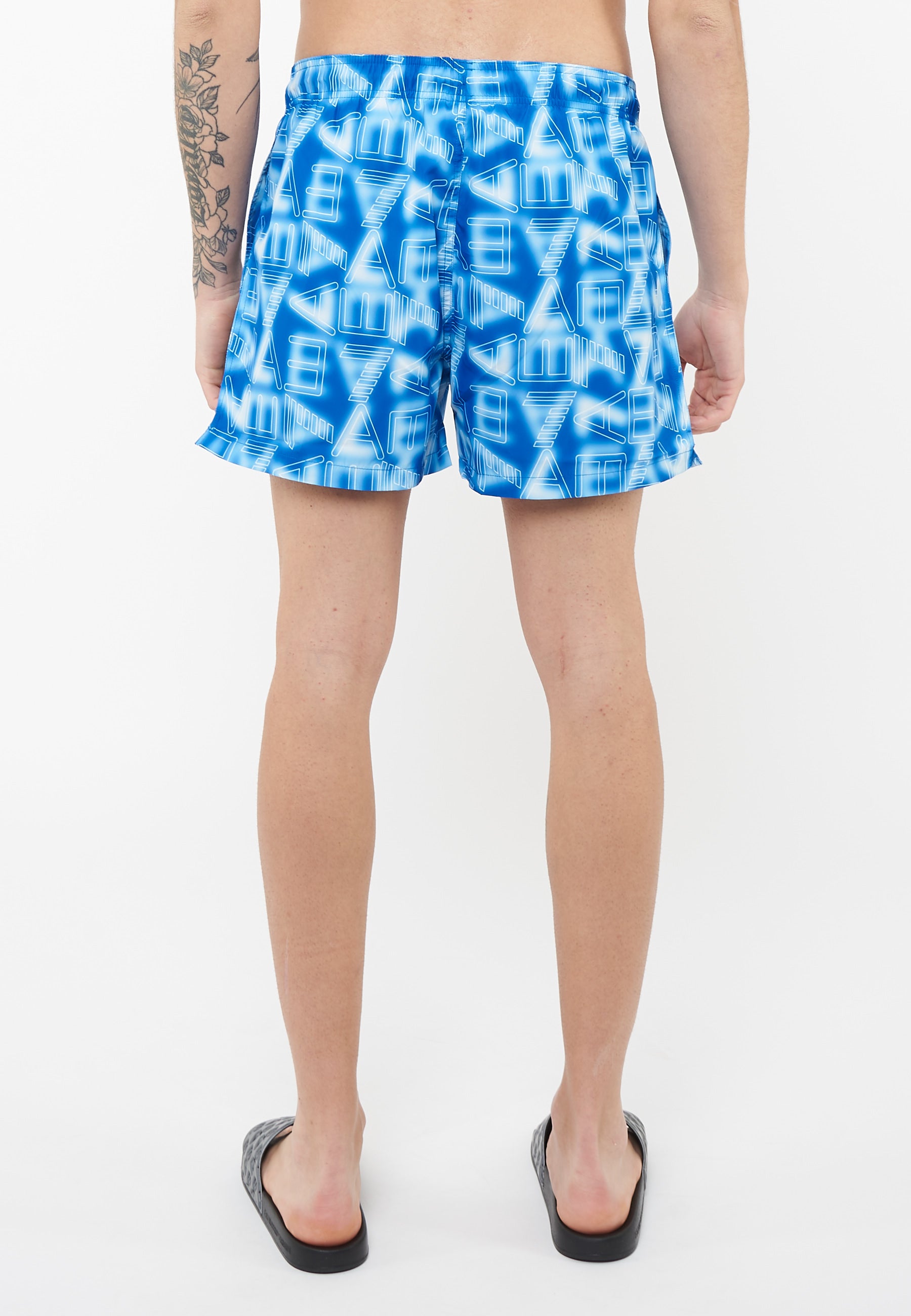 Costume boxer Graphic Series con stampa logo ASV Turkish Sea White 