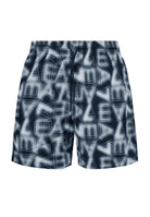 Costume boxer Graphic Series con stampa logo ASV Black White 