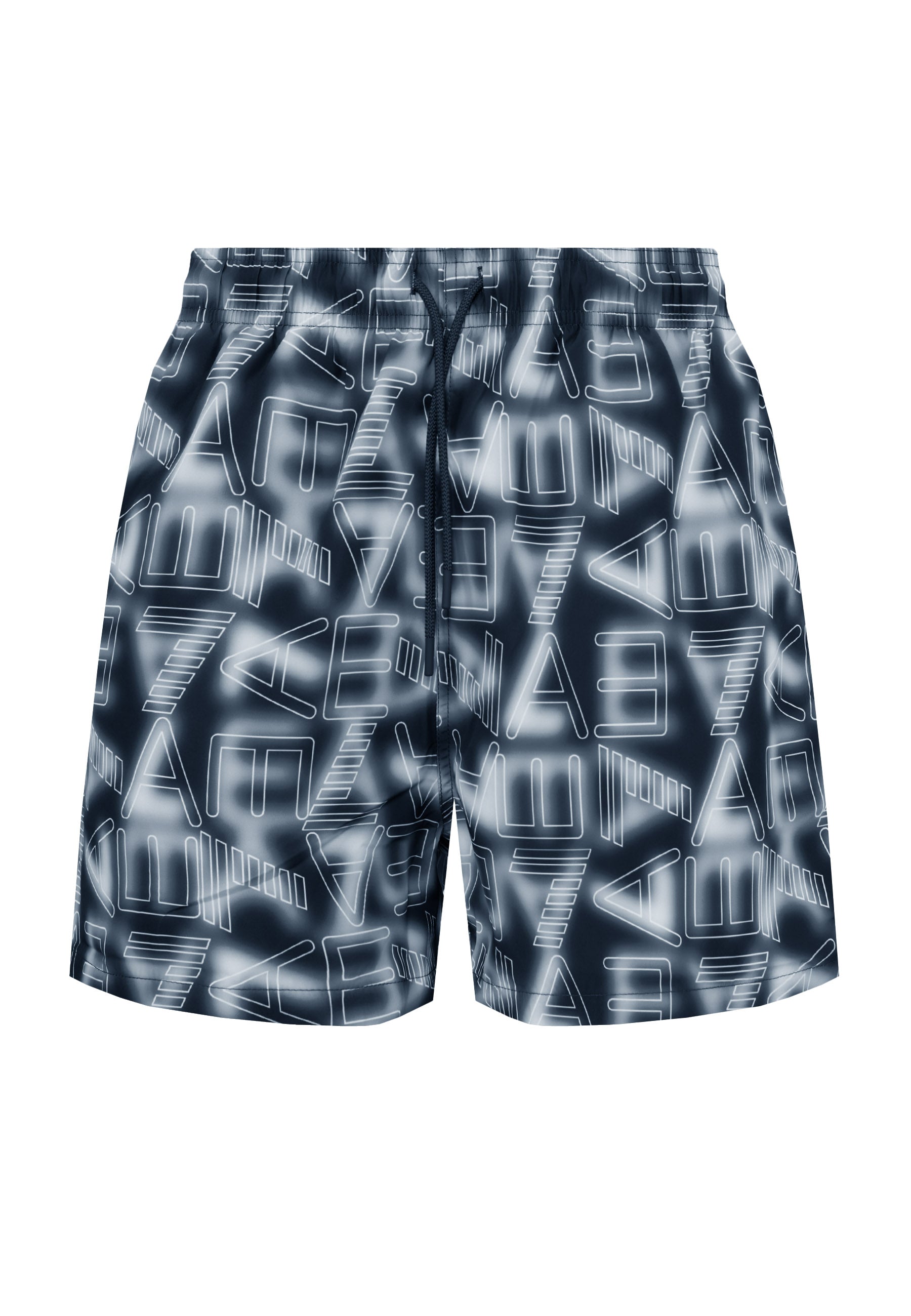 Costume boxer Graphic Series con stampa logo ASV Black White 