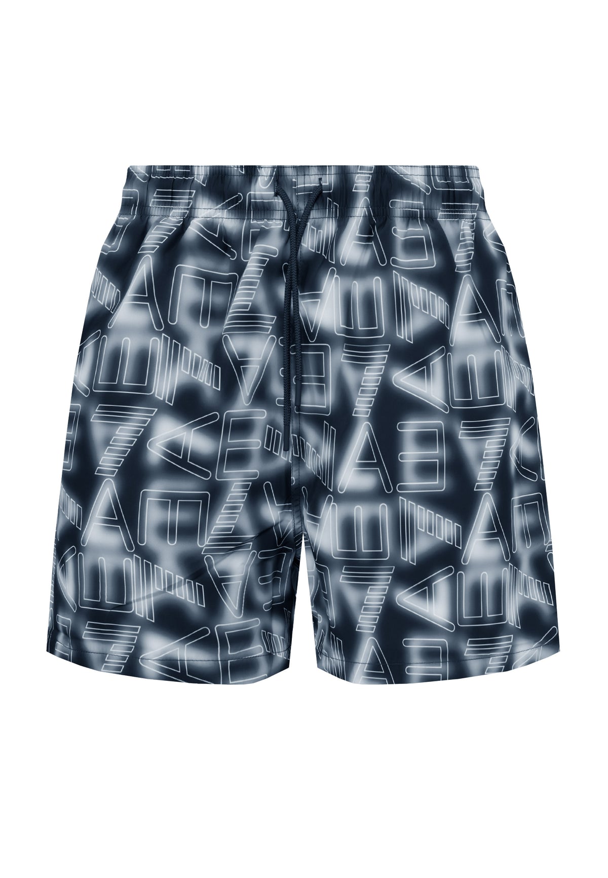 Graphic Series boxer swimwear with ASV logo print Black White