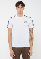 T-shirt girocollo in jersey di cotone Italian Spirit White 