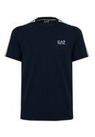 T-shirt girocollo in jersey di cotone Italian Spirit Blue 