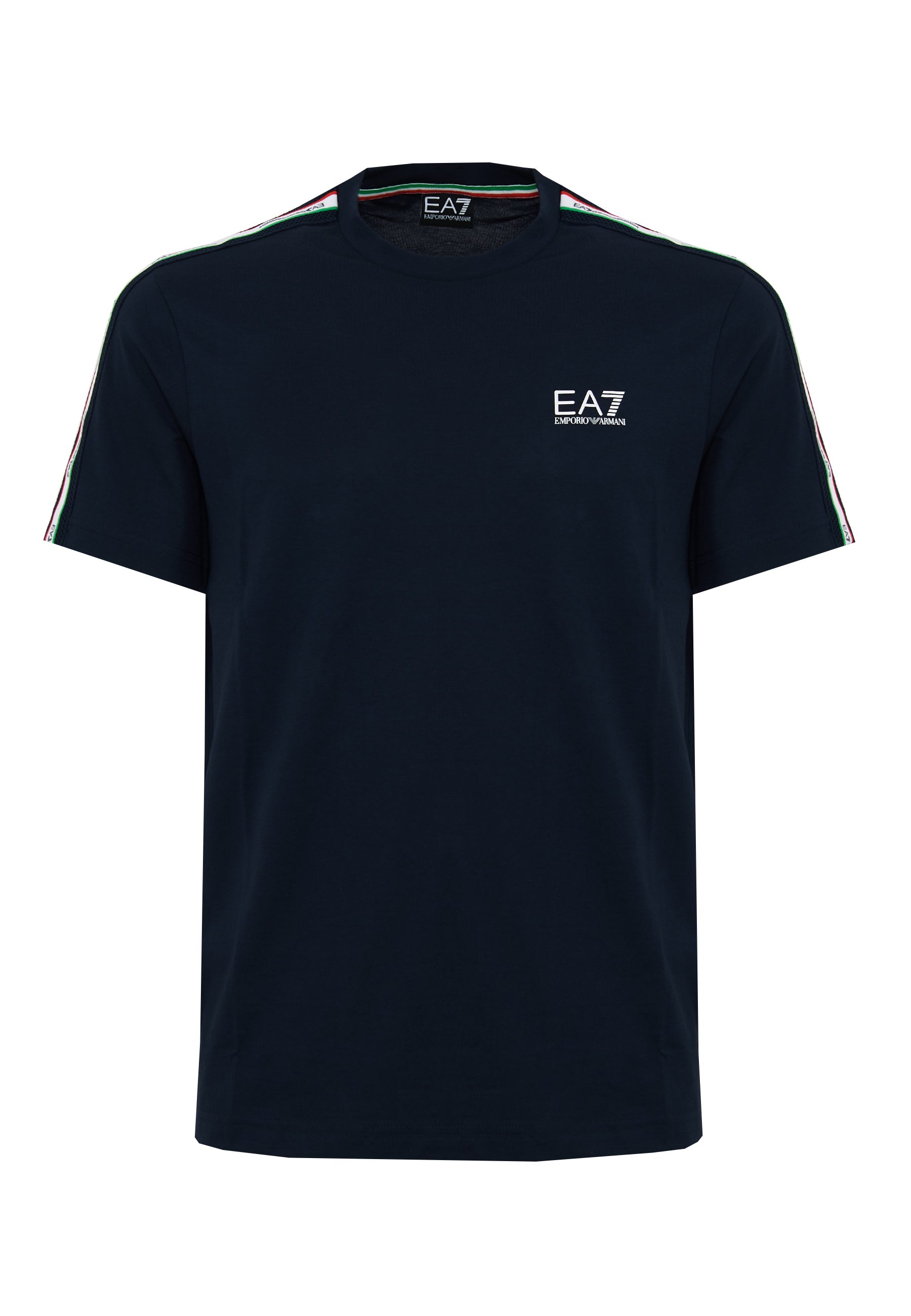 T-shirt girocollo in jersey di cotone Italian Spirit Blue 
